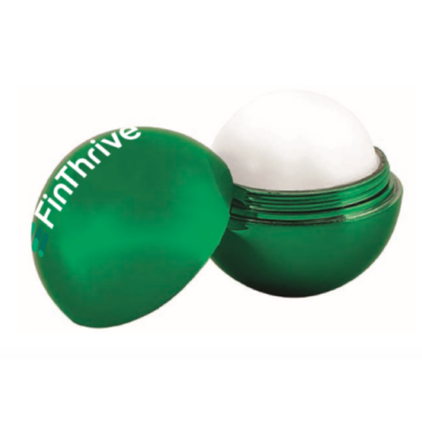 Metallic Finish Round Lip Balm